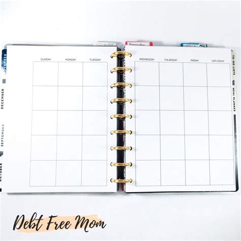 Happy Planner Undated Calendar Refill